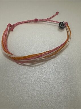 NWOT Pura Vida Pink, White & Orange Multi-String Friendship Bracelet